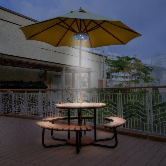 Patio Umbrella Light with Warm LED and Adjustable Brightness