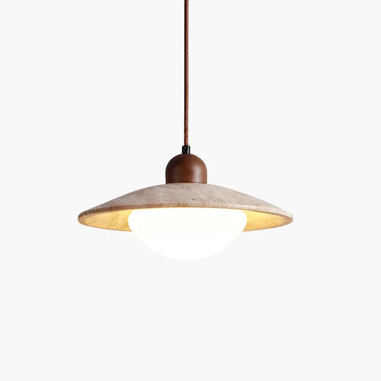 Pendant Lamp with Travertine Shade and G9 Socket