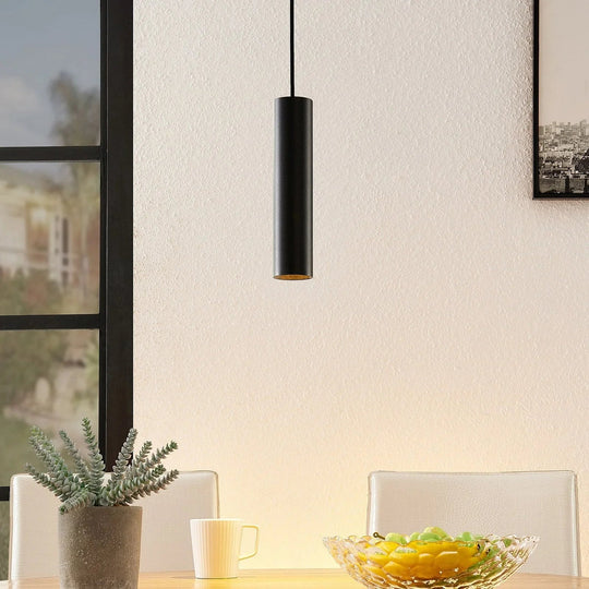 Pendant Light with Black Aluminum and Tube Design