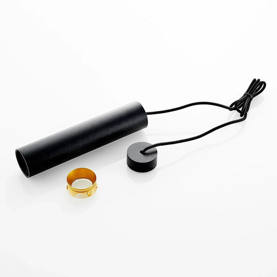 Pendant Light with Black Aluminum and Tube Design