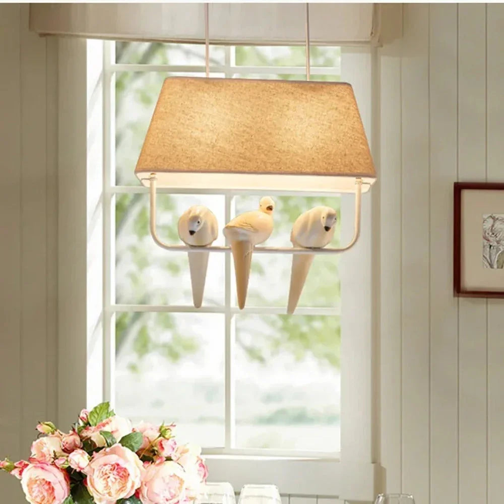 Pendant Light with Rattan Shade and Scandinavian Design
