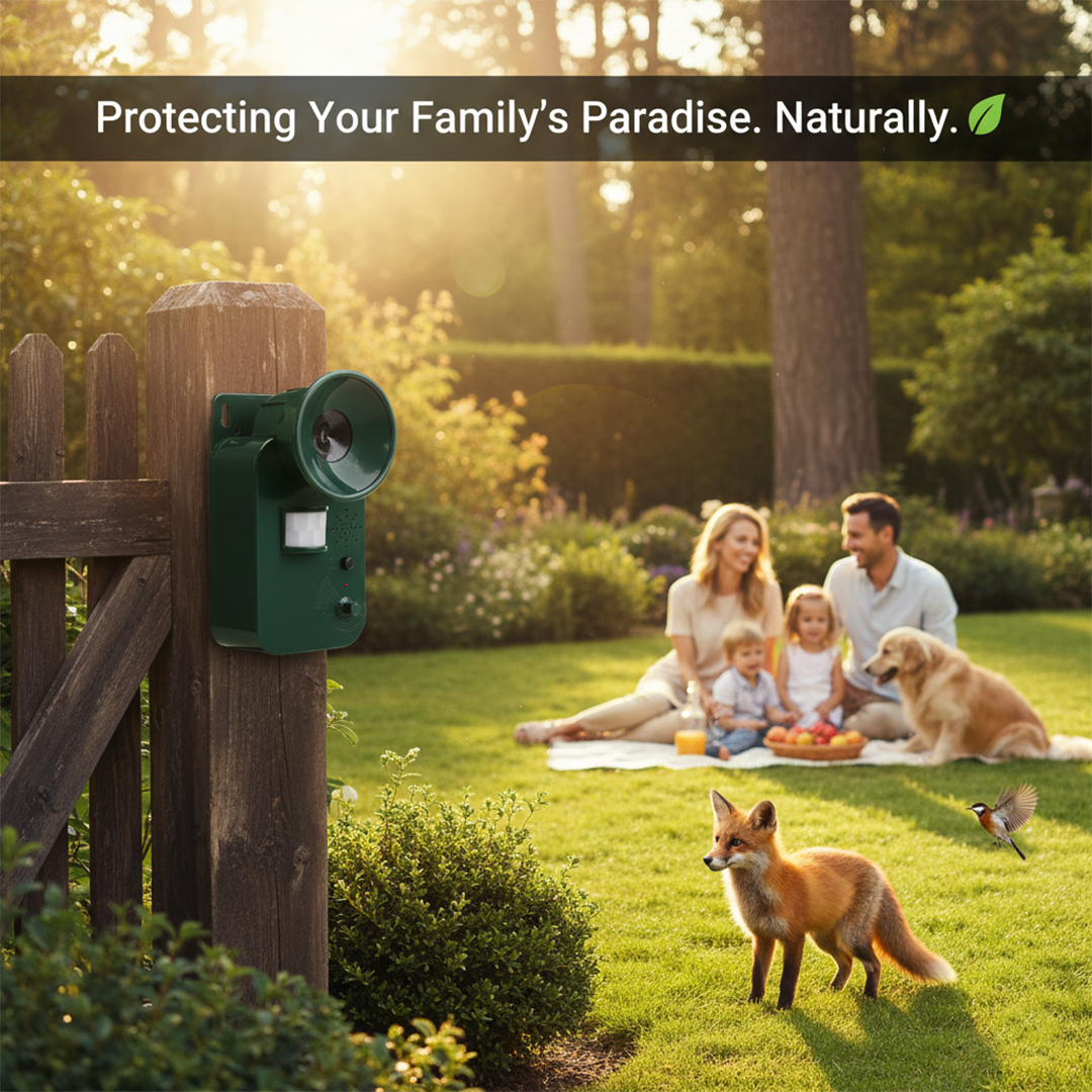 Pest Repeller with Ultrasonic Sound and Motion Detection