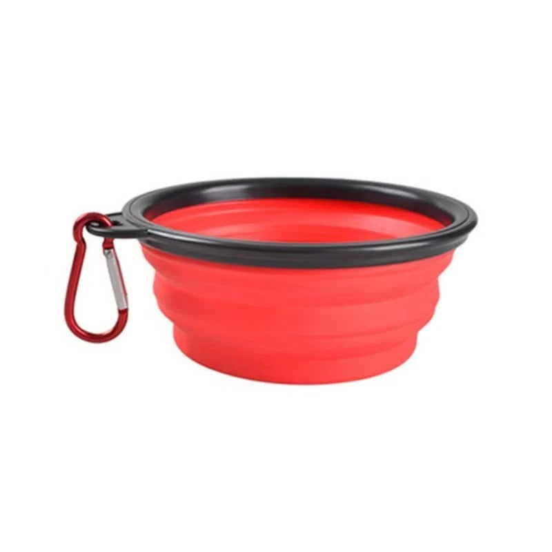 Pet Bowl with Portable Design and Collapsible Silicone