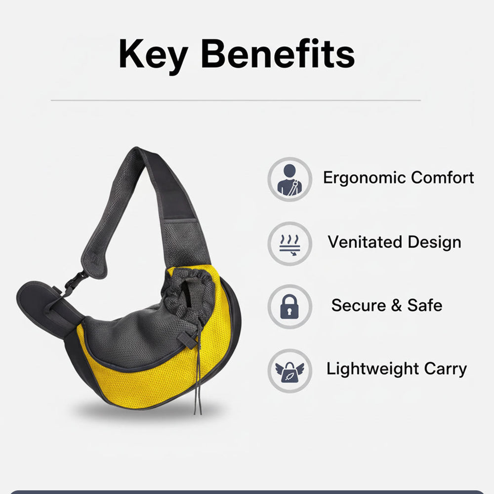 Pet Carrier with Shoulder Strap and Ventilated Design