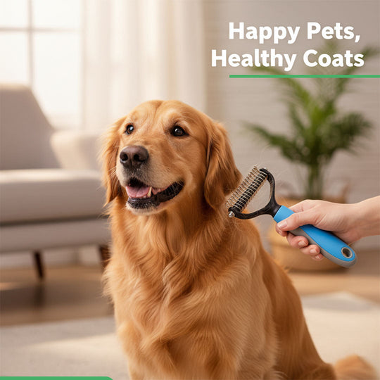 Pet Comb with Detangling Teeth and Stainless Steel