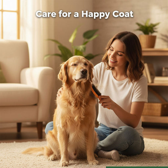 Pet Grooming Brush with Dual-Sided Design and Coat Care