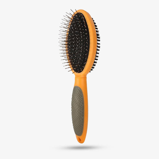 Pet Grooming Brush with Dual-Sided Design and Coat Care