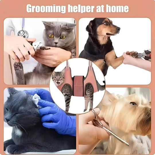 Pet Grooming Hammock with Adjustable Straps and Soft Fabric