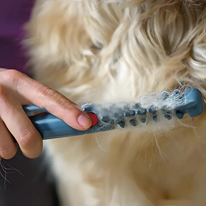 Pet Grooming Rake with Anti-Tangle Design and Long Hair Comb