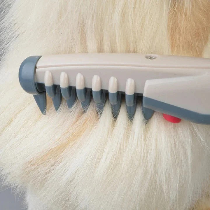 Pet Grooming Rake with Anti-Tangle Design and Long Hair Comb