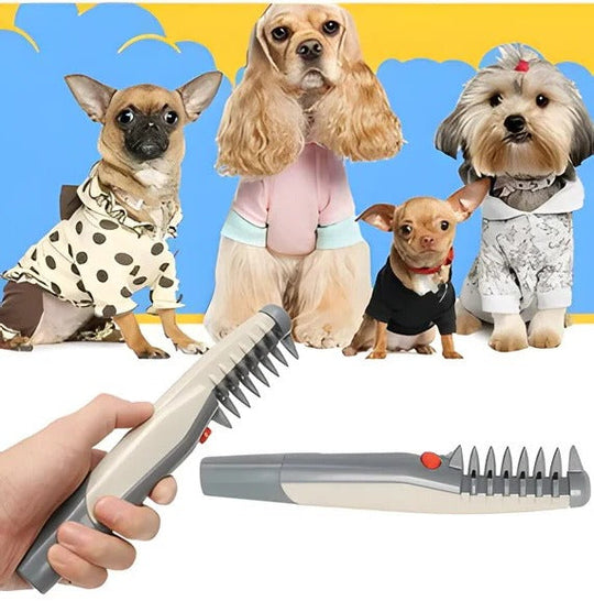 Pet Grooming Rake with Anti-Tangle Design and Long Hair Comb