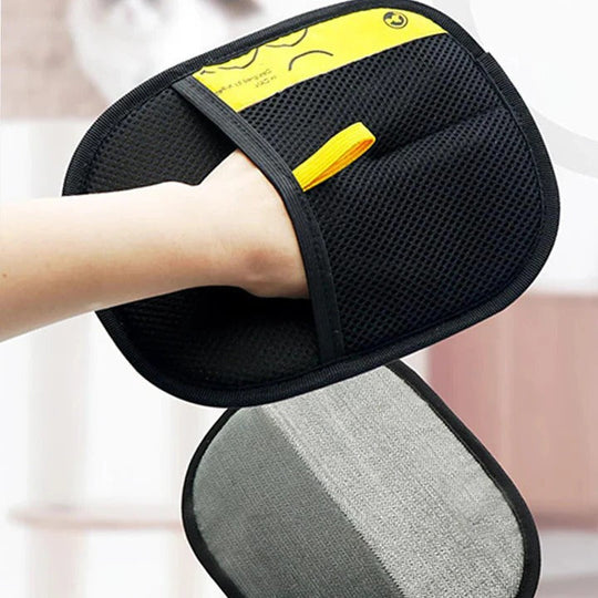 Pet Hair Removal Gloves with Double-Sided Design and Easy Grip