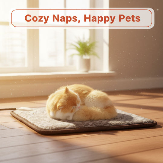Pet Heating Mat with Adjustable Temperature and Waterproof Design
