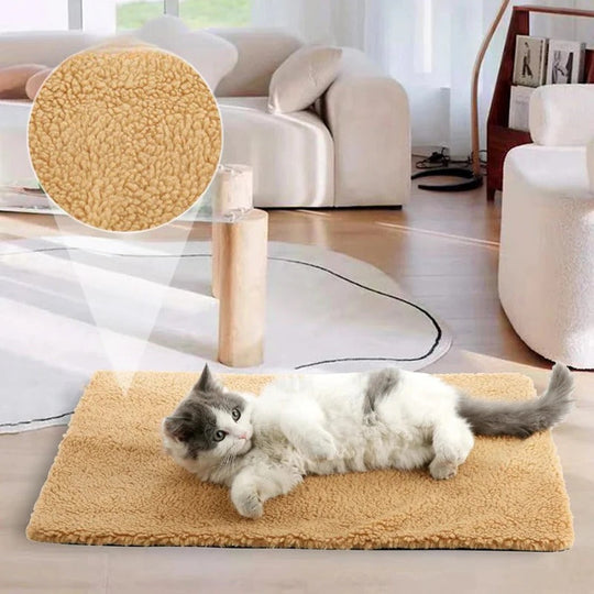 Pet Heating Pad with Non-Electric Design and Washable Cover