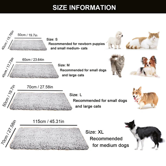 Pet Heating Pad with Non-Electric Design and Washable Cover