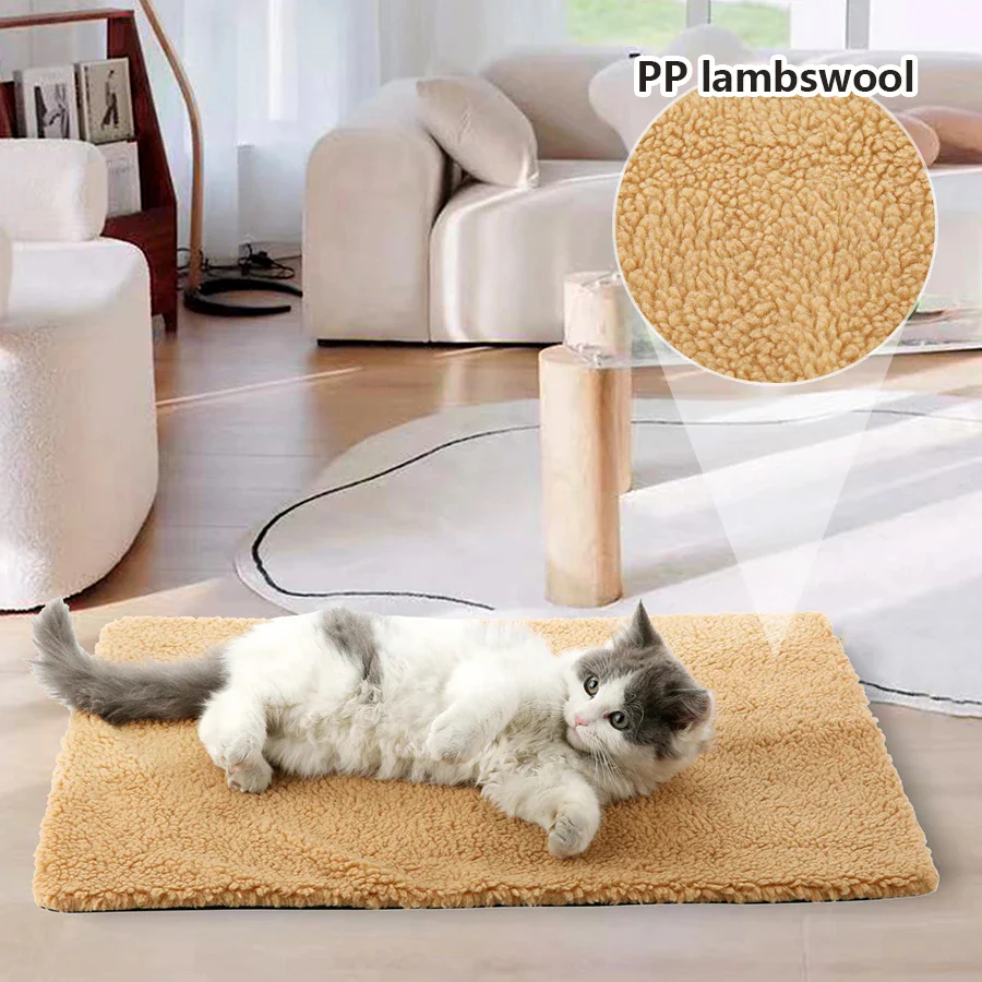 Pet Heating Pad with Non-Electric Design and Washable Cover