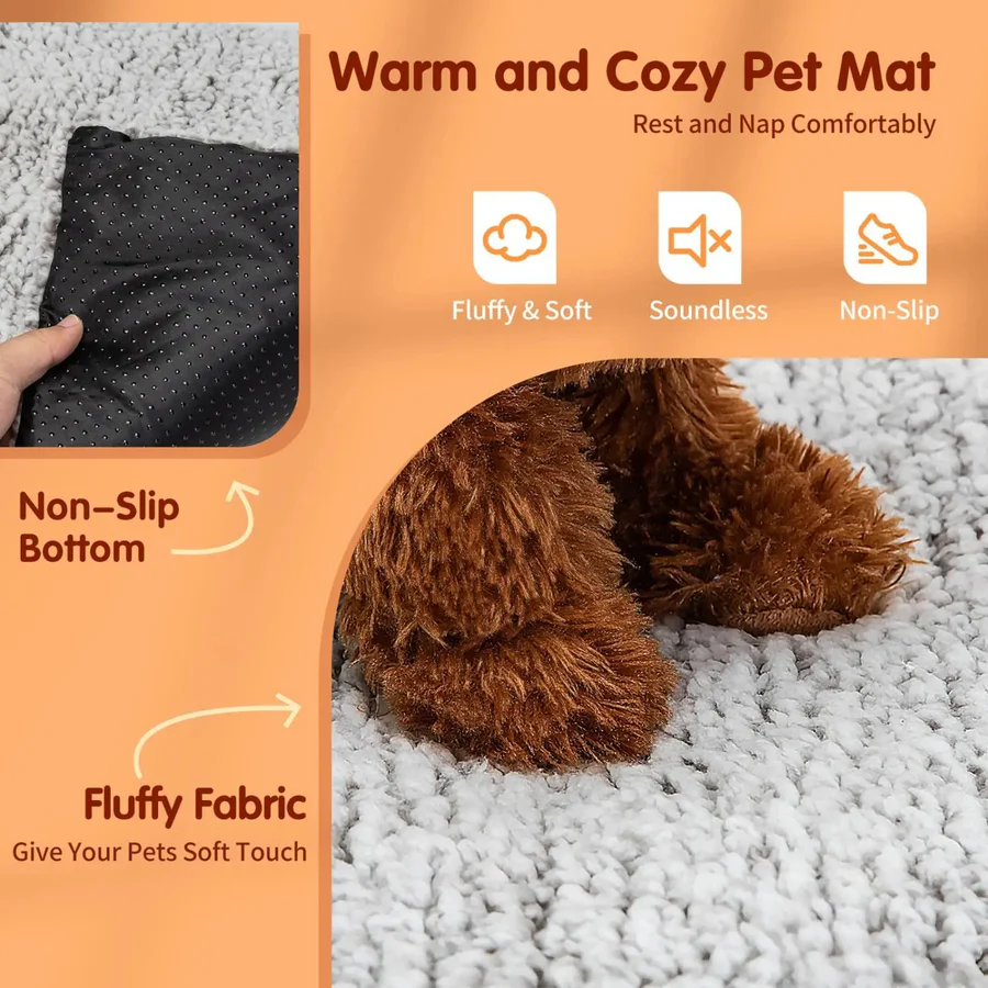 Pet Heating Pad with Non-Electric Design and Washable Cover
