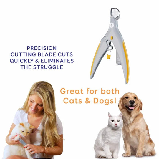 Pet Nail Clipper with LED Light and Ergonomic Grip