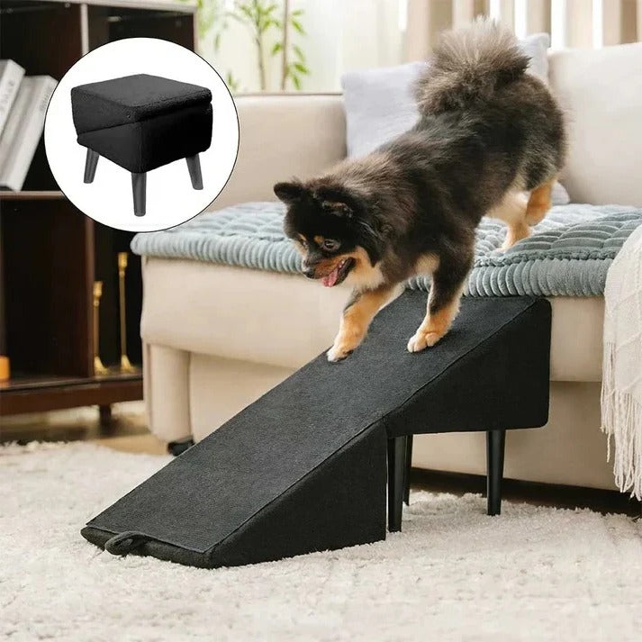 Pet Ramp with Adjustable Height and Step Stool