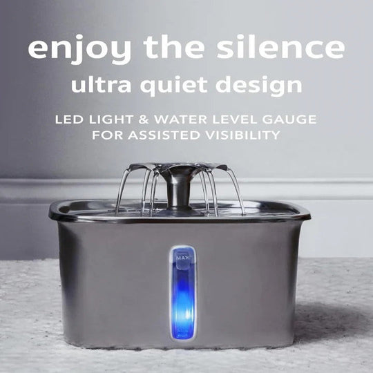Pet Water Fountain with Automatic Flow and Stainless Steel