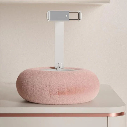 Phone Holder Pillow with Snack Bowl and Soft Fabric