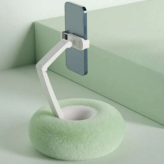 Phone Holder Pillow with Snack Bowl and Soft Fabric