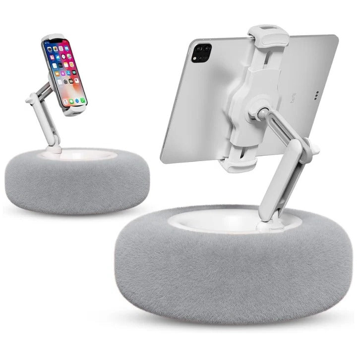 Phone Holder Pillow with Snack Bowl and Soft Fabric