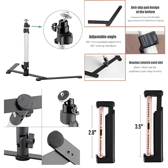 Photography Kit with LED Ring Light and Tripod