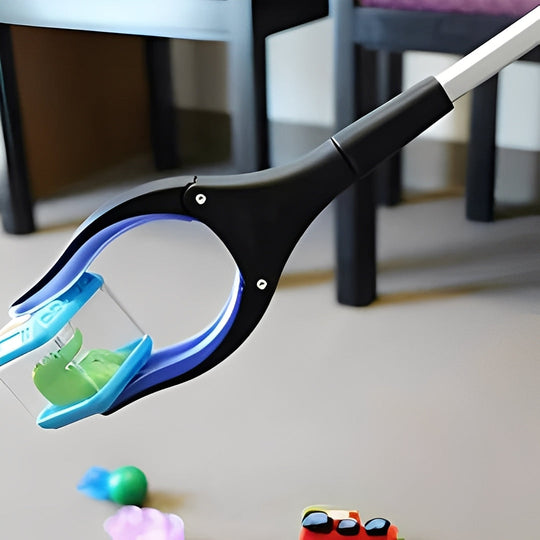 Pickup Tool with Long Reach and Rotating Head