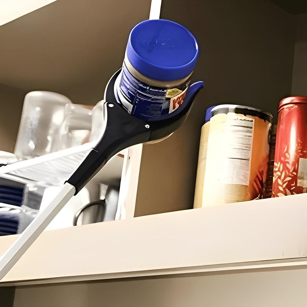 Pickup Tool with Long Reach and Rotating Head