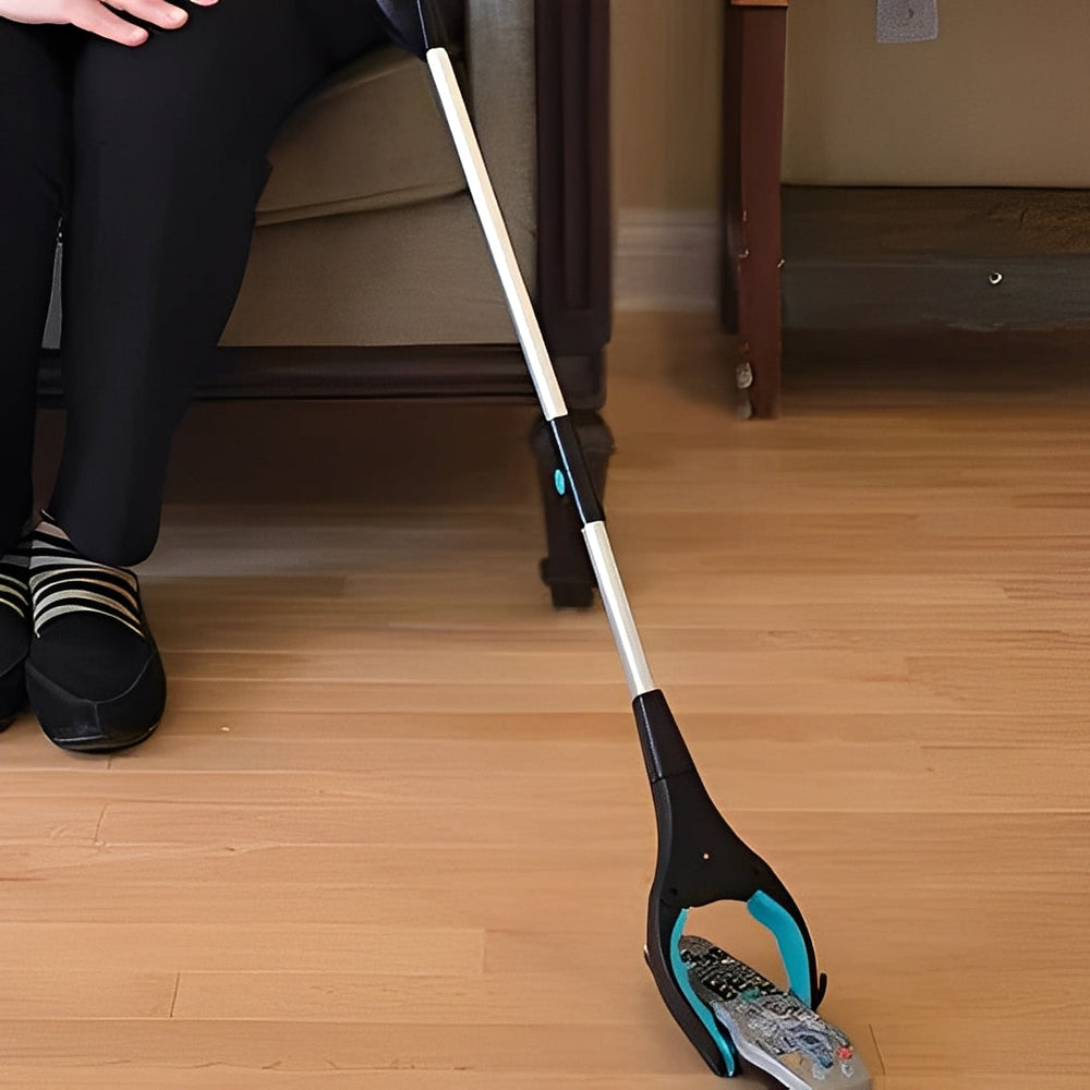 Pickup Tool with Long Reach and Rotating Head