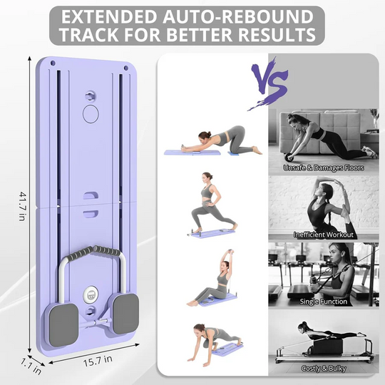Pilates Reformer Board with Foldable Design and Travel-Friendly Features