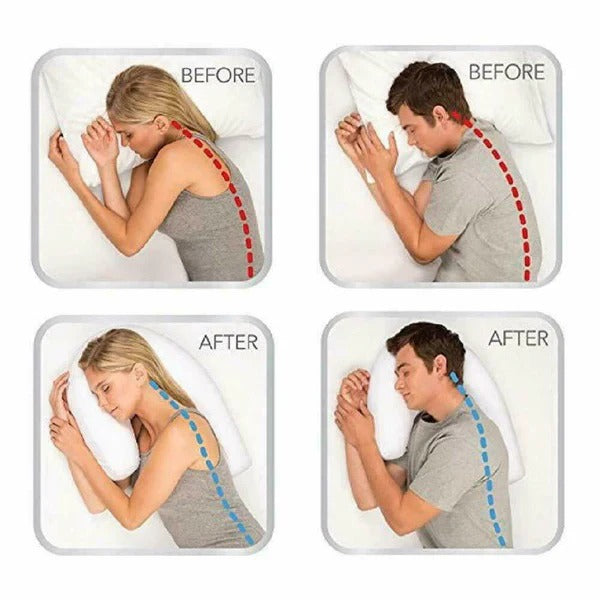 Pillow with Ear Hole and Side Sleeper Design