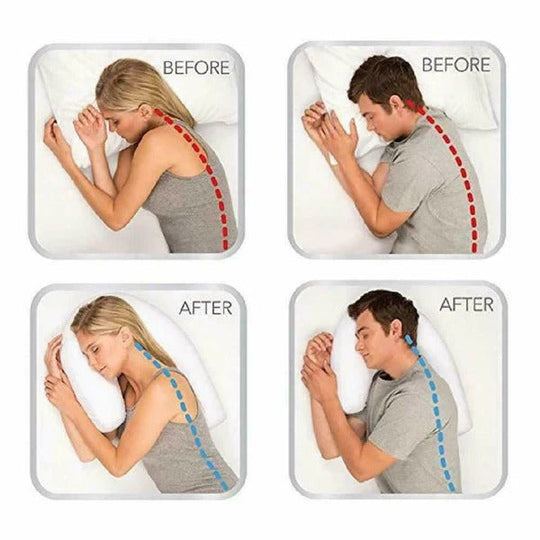 Pillow with Ear Hole and Side Sleeper Design