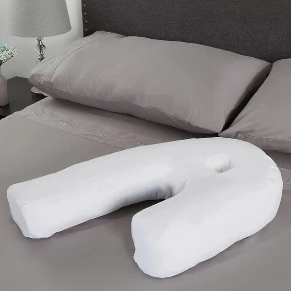 Pillow with Ear Hole and Side Sleeper Design