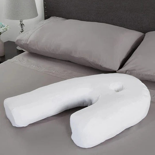 Pillow with Ear Hole and Side Sleeper Design