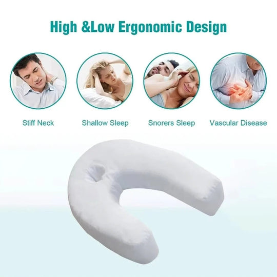 Pillow with Ergonomic Design and Contoured Support
