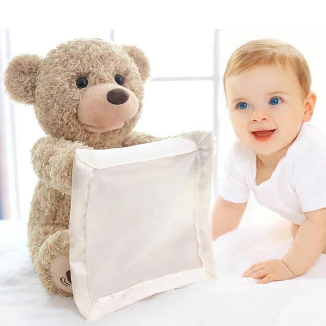 Plush Toy with Peek-a-Boo Function and Soft Fur
