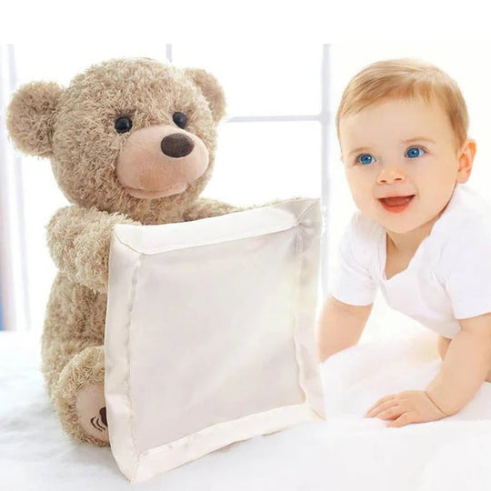 Plush Toy with Peek-a-Boo Function and Soft Fur