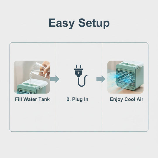 Portable Air Conditioner with Adjustable Cooling and Compact Design