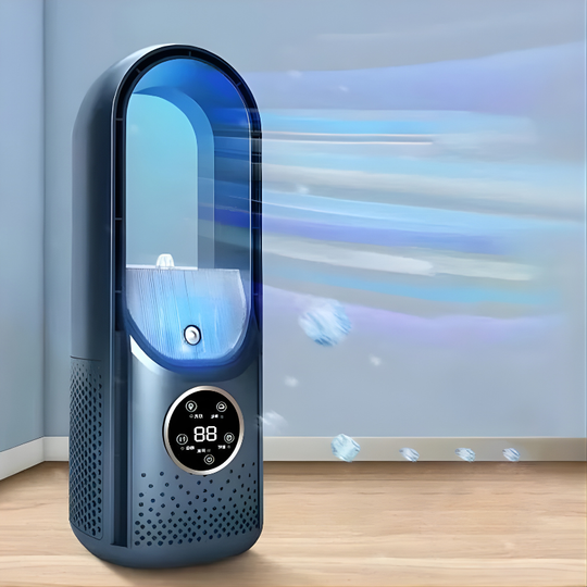 Portable Air Conditioner with Blade-Free Design and Silent Operation