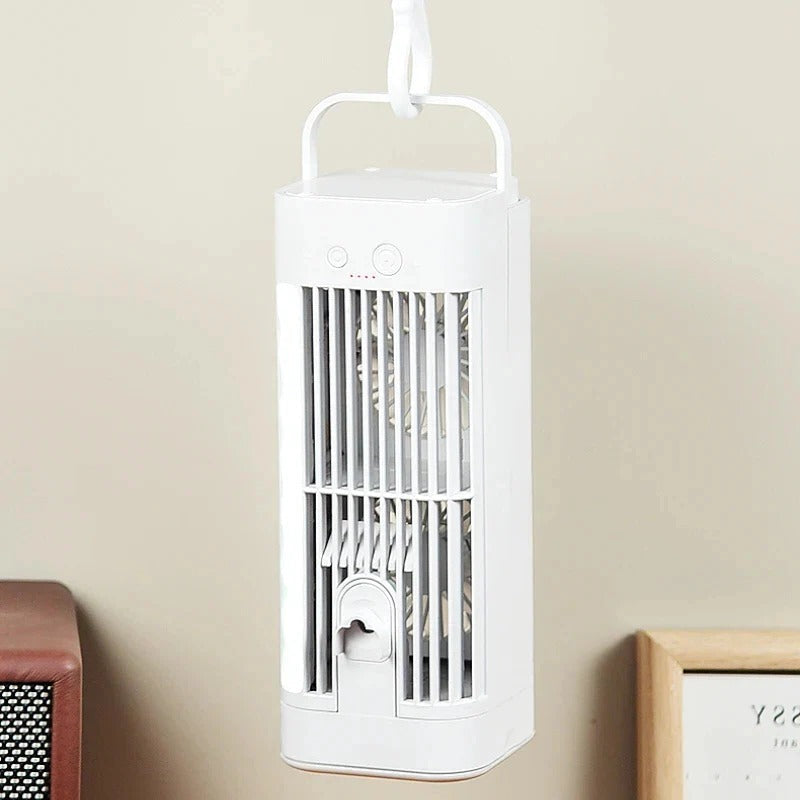 Portable Air Conditioner with Cooling Spray and Desk Fan