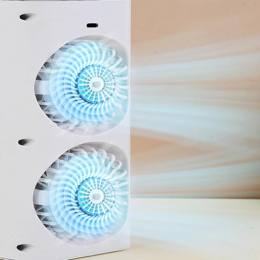 Portable Air Conditioner with Cooling Spray and Desk Fan