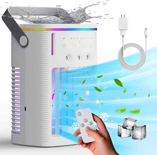 Portable Air Cooler with Adjustable Settings and Compact Design