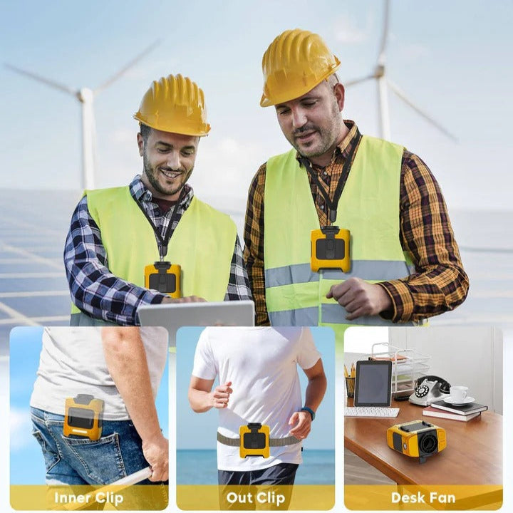 Portable Fan with Rechargeable Battery and LED Light