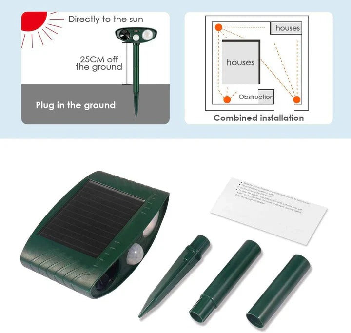 Rabbit Repeller with Solar Power and Ultrasonic Technology