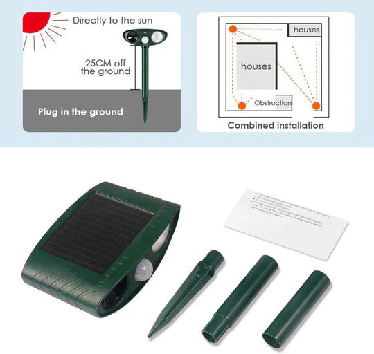 Rabbit Repeller with Solar Power and Ultrasonic Technology
