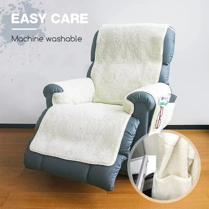 Recliner Cover with Plush Fleece and Textured Backing
