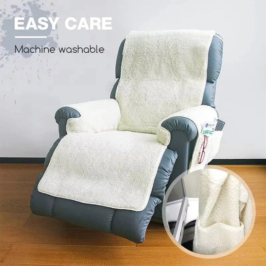 Recliner Cover with Plush Fleece and Textured Backing