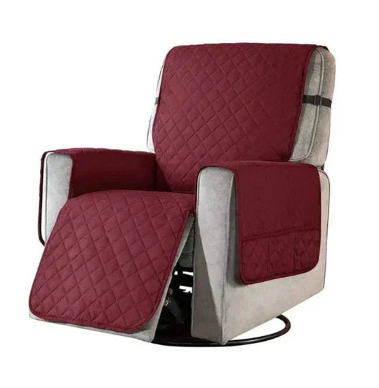 Recliner Cover with Stretchable Fabric and Quilted Design